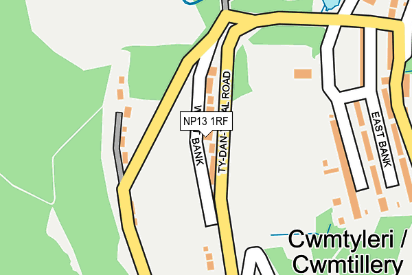NP13 1RF map - OS OpenMap – Local (Ordnance Survey)