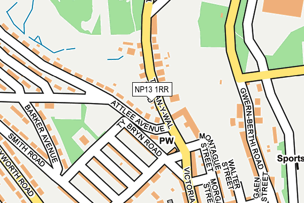 NP13 1RR map - OS OpenMap – Local (Ordnance Survey)