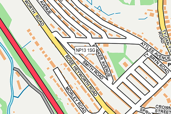 NP13 1SG map - OS OpenMap – Local (Ordnance Survey)
