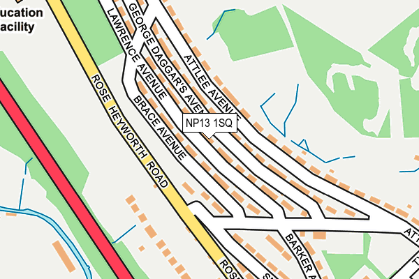NP13 1SQ map - OS OpenMap – Local (Ordnance Survey)