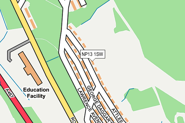 NP13 1SW map - OS OpenMap – Local (Ordnance Survey)