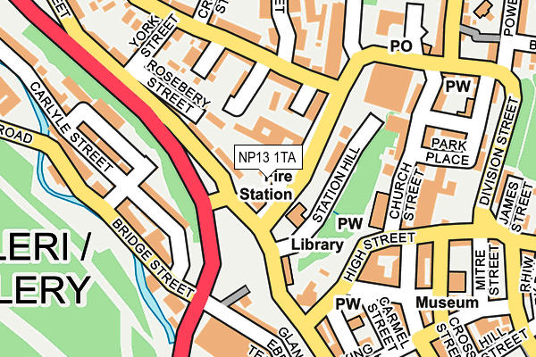 NP13 1TA map - OS OpenMap – Local (Ordnance Survey)