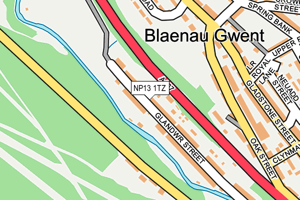NP13 1TZ map - OS OpenMap – Local (Ordnance Survey)