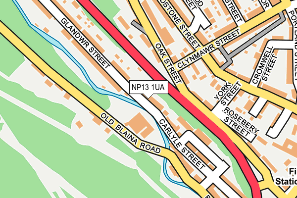 NP13 1UA map - OS OpenMap – Local (Ordnance Survey)