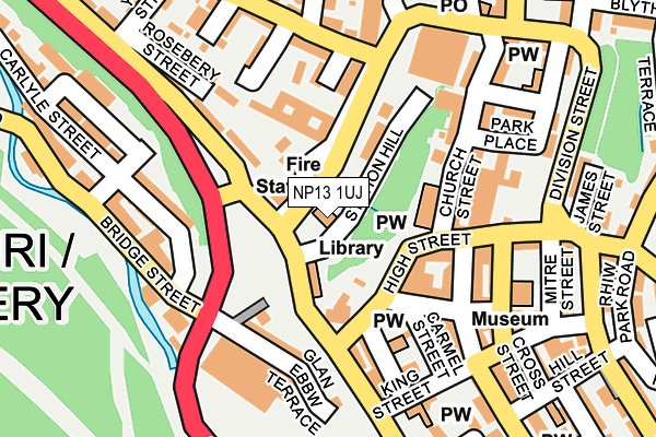 NP13 1UJ map - OS OpenMap – Local (Ordnance Survey)