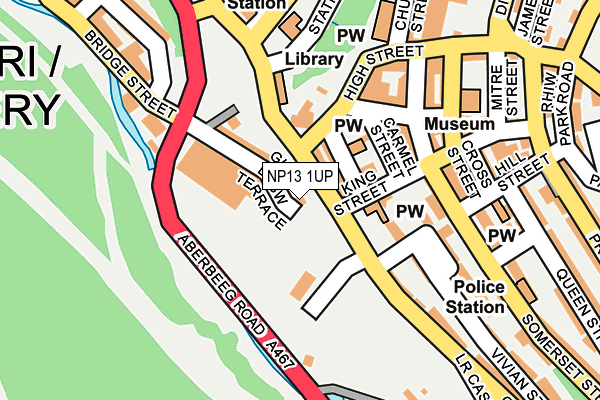 NP13 1UP map - OS OpenMap – Local (Ordnance Survey)