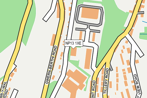 NP13 1XE map - OS OpenMap – Local (Ordnance Survey)