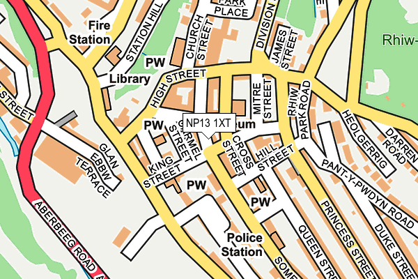 NP13 1XT map - OS OpenMap – Local (Ordnance Survey)