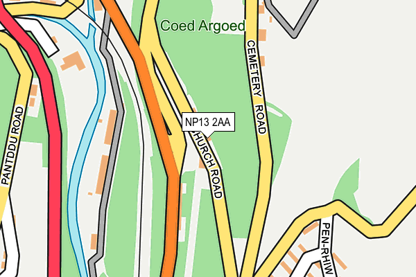 NP13 2AA map - OS OpenMap – Local (Ordnance Survey)