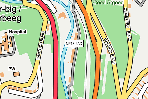 NP13 2AD map - OS OpenMap – Local (Ordnance Survey)