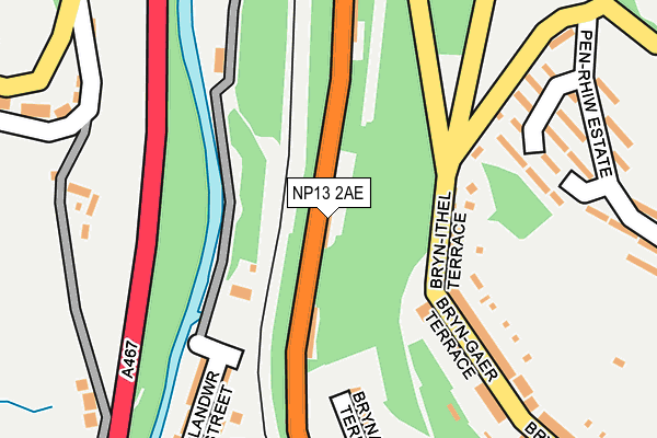 NP13 2AE map - OS OpenMap – Local (Ordnance Survey)