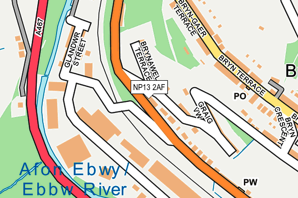 NP13 2AF map - OS OpenMap – Local (Ordnance Survey)