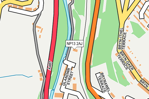 NP13 2AJ map - OS OpenMap – Local (Ordnance Survey)