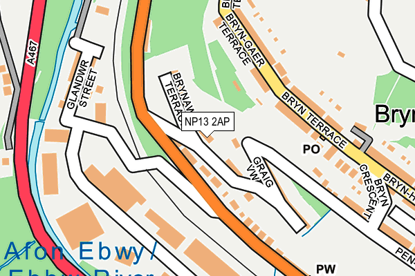 NP13 2AP map - OS OpenMap – Local (Ordnance Survey)
