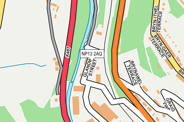 NP13 2AQ map - OS OpenMap – Local (Ordnance Survey)