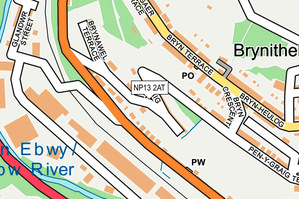 NP13 2AT map - OS OpenMap – Local (Ordnance Survey)