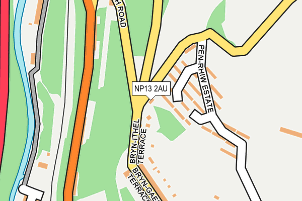 NP13 2AU map - OS OpenMap – Local (Ordnance Survey)