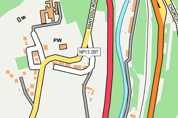 NP13 2BT map - OS OpenMap – Local (Ordnance Survey)
