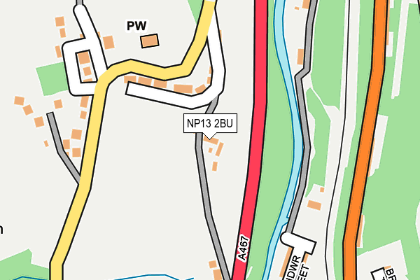 NP13 2BU map - OS OpenMap – Local (Ordnance Survey)