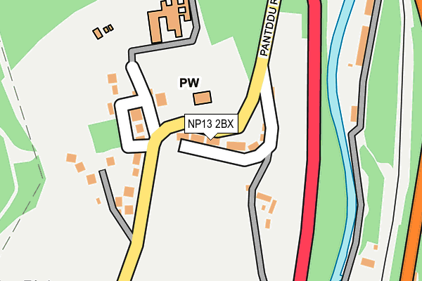 NP13 2BX map - OS OpenMap – Local (Ordnance Survey)