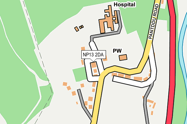 NP13 2DA map - OS OpenMap – Local (Ordnance Survey)