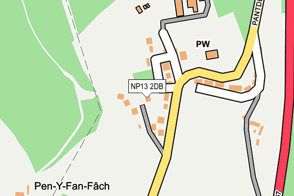 NP13 2DB map - OS OpenMap – Local (Ordnance Survey)