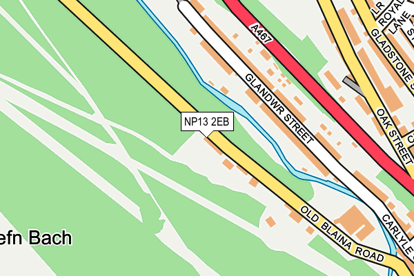 NP13 2EB map - OS OpenMap – Local (Ordnance Survey)