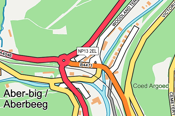 NP13 2EL map - OS OpenMap – Local (Ordnance Survey)