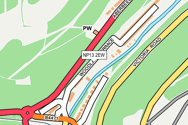 NP13 2EW map - OS OpenMap – Local (Ordnance Survey)