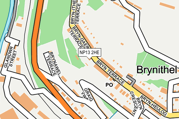 NP13 2HE map - OS OpenMap – Local (Ordnance Survey)