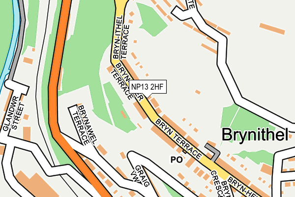 NP13 2HF map - OS OpenMap – Local (Ordnance Survey)