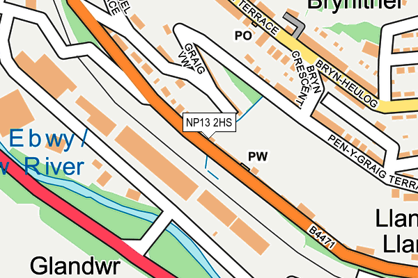 NP13 2HS map - OS OpenMap – Local (Ordnance Survey)