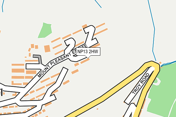 NP13 2HW map - OS OpenMap – Local (Ordnance Survey)
