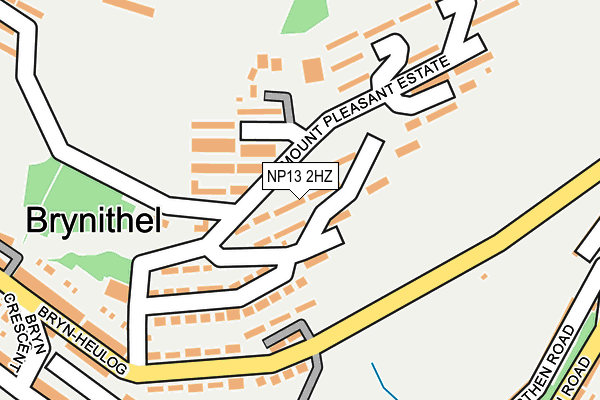 NP13 2HZ map - OS OpenMap – Local (Ordnance Survey)
