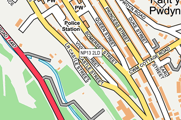 NP13 2LD map - OS OpenMap – Local (Ordnance Survey)