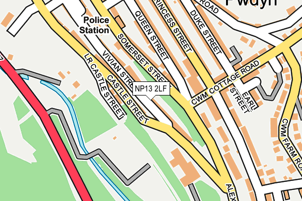 NP13 2LF map - OS OpenMap – Local (Ordnance Survey)