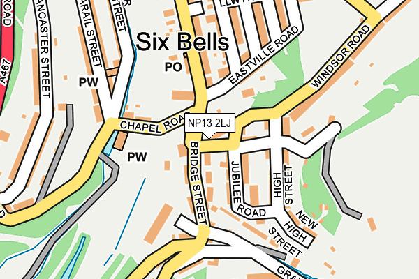 NP13 2LJ map - OS OpenMap – Local (Ordnance Survey)