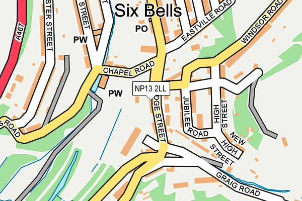 NP13 2LL map - OS OpenMap – Local (Ordnance Survey)