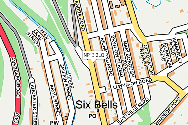 NP13 2LQ map - OS OpenMap – Local (Ordnance Survey)