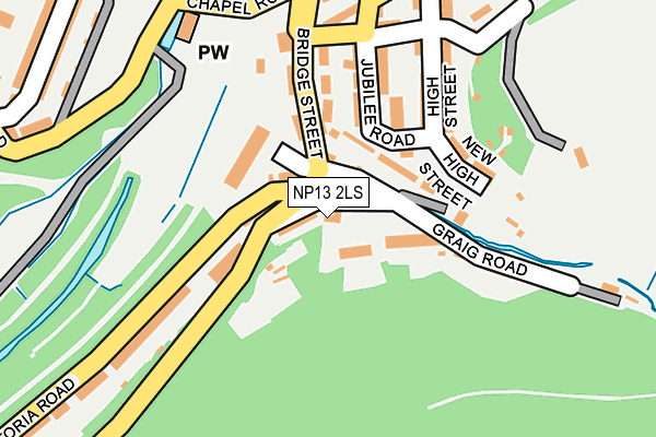 NP13 2LS map - OS OpenMap – Local (Ordnance Survey)