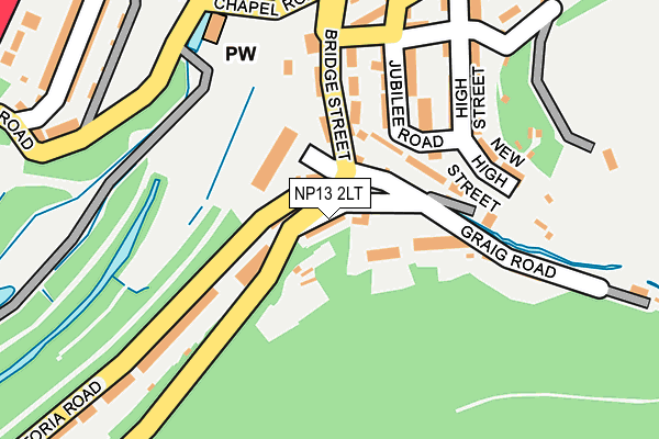 NP13 2LT map - OS OpenMap – Local (Ordnance Survey)