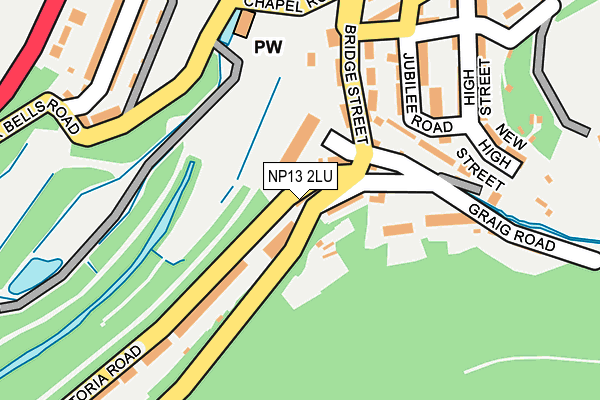 NP13 2LU map - OS OpenMap – Local (Ordnance Survey)