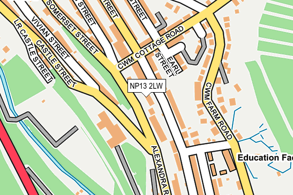 NP13 2LW map - OS OpenMap – Local (Ordnance Survey)