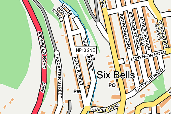 NP13 2NE map - OS OpenMap – Local (Ordnance Survey)