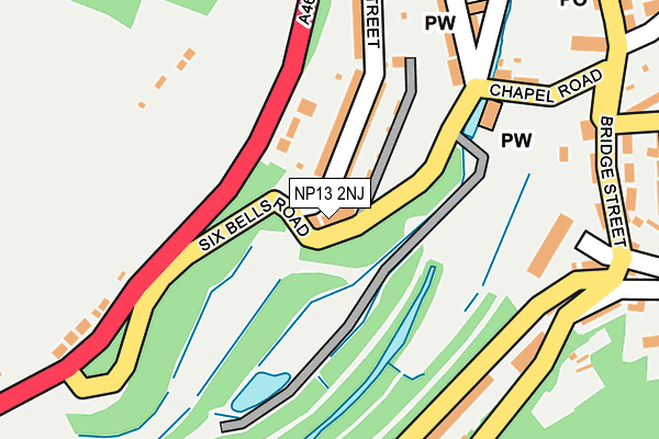 NP13 2NJ map - OS OpenMap – Local (Ordnance Survey)