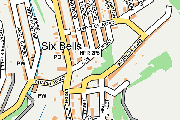NP13 2PB map - OS OpenMap – Local (Ordnance Survey)