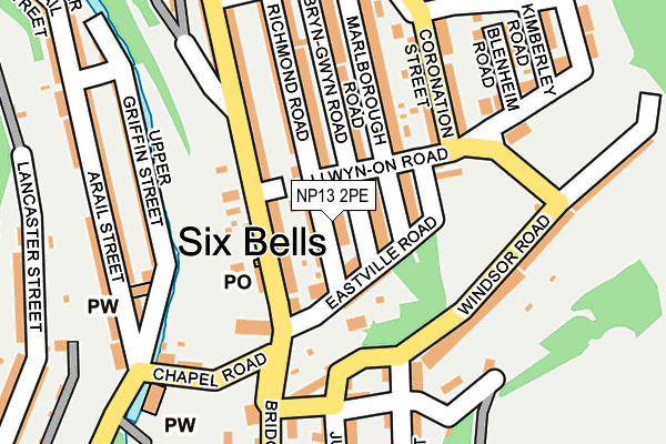 NP13 2PE map - OS OpenMap – Local (Ordnance Survey)