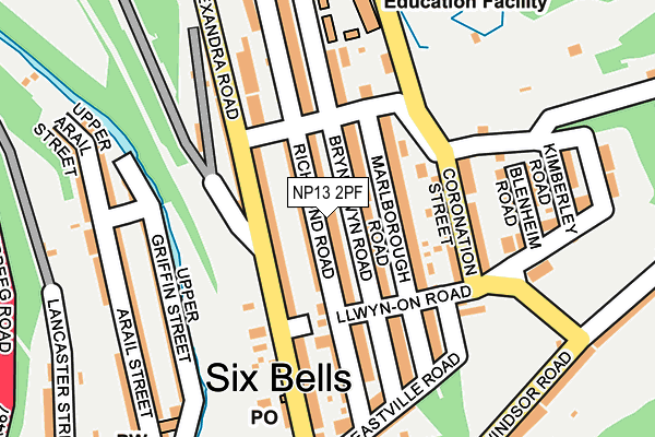 NP13 2PF map - OS OpenMap – Local (Ordnance Survey)