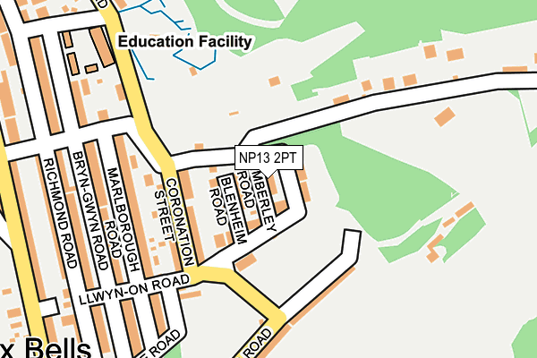 NP13 2PT map - OS OpenMap – Local (Ordnance Survey)