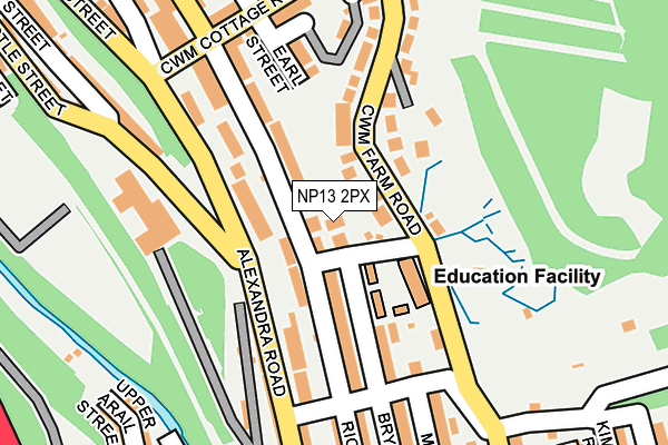 NP13 2PX map - OS OpenMap – Local (Ordnance Survey)